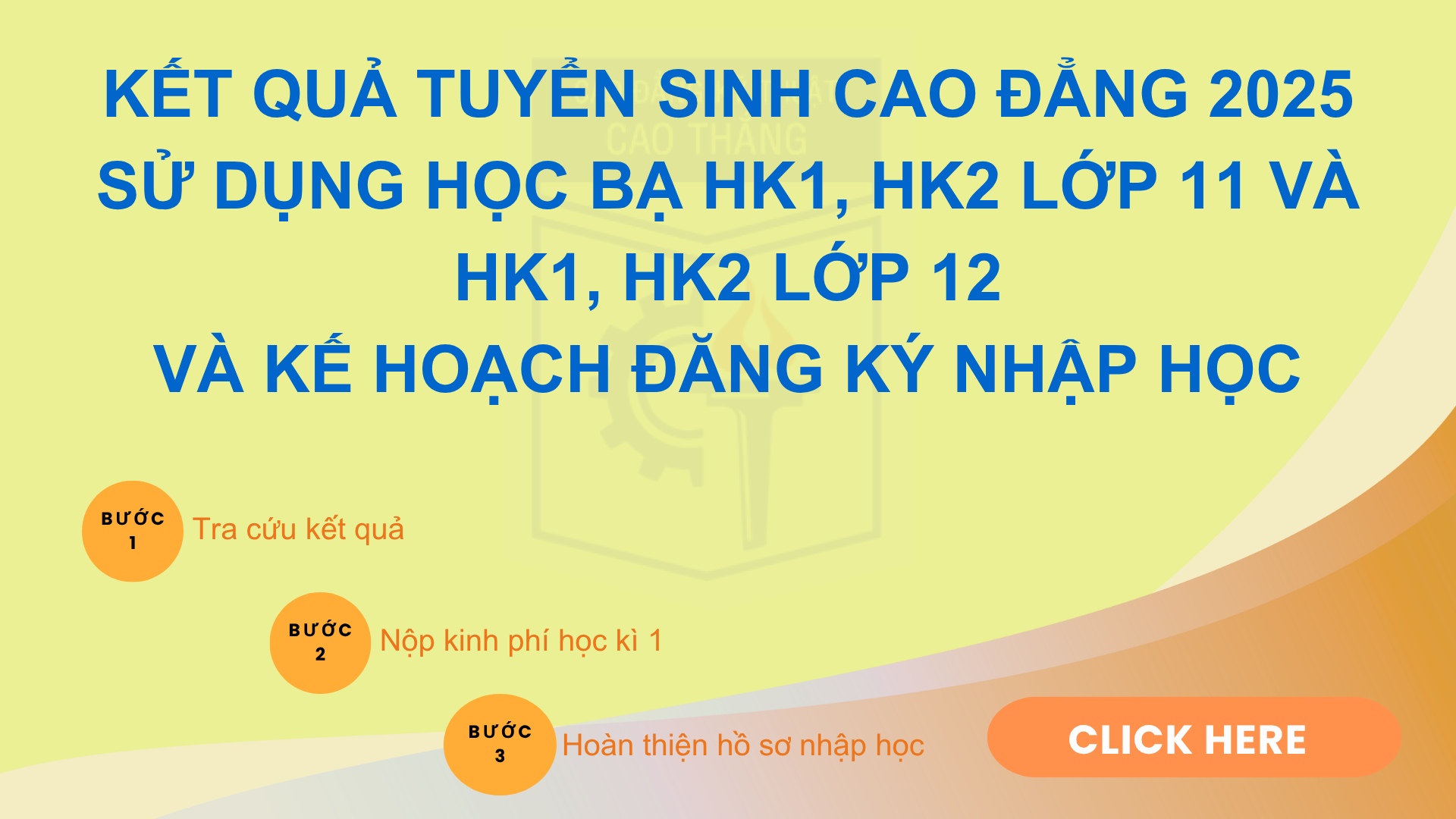 Kết quả xét tuyển học bạ 2025