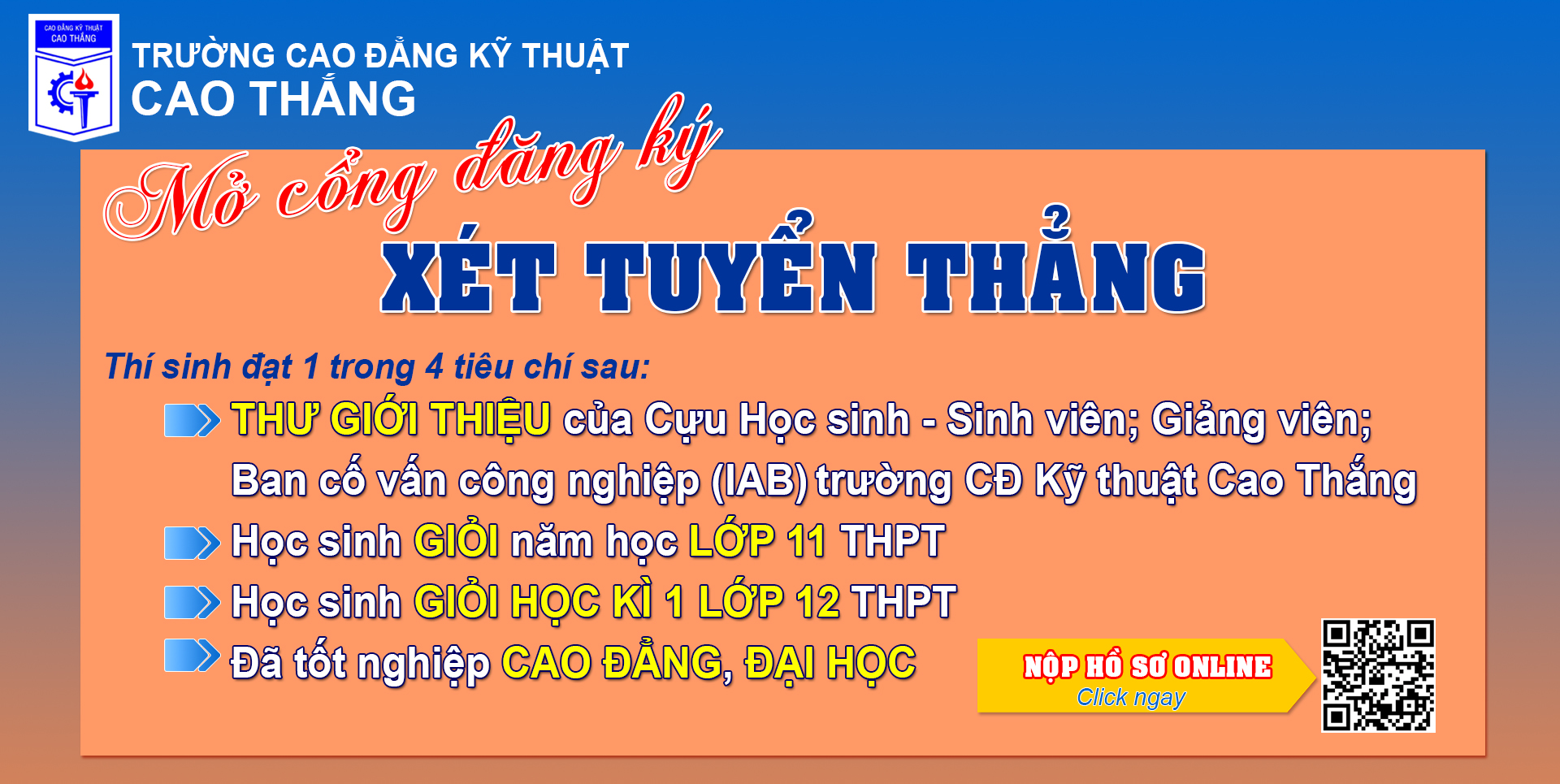 Xét tuyển thẳng